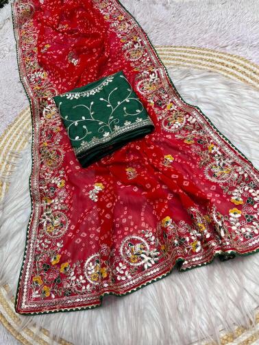 Vinayak bandej lehriya silk sarees wholesale price  - wholesale export